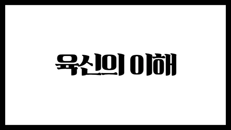 육신의 이해 – 사주 속 관계의 법칙