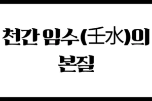 천간 임수(壬水)의 본질 : 크고 깊은 물의 유연한 힘